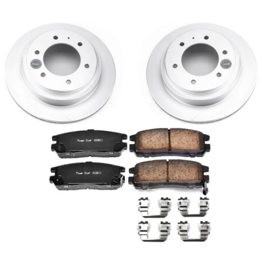 PowerStop CRK5029 Genuine Geomet Coated Rotor and Low-Dust Ceramic Brake Pad Kit