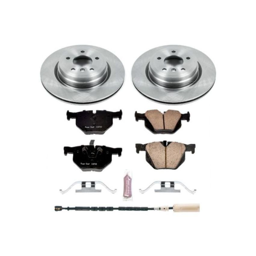 PowerStop KOE7009 OE Stock Replacement Low-Dust Ceramic Brake Pad and Rotor Kit