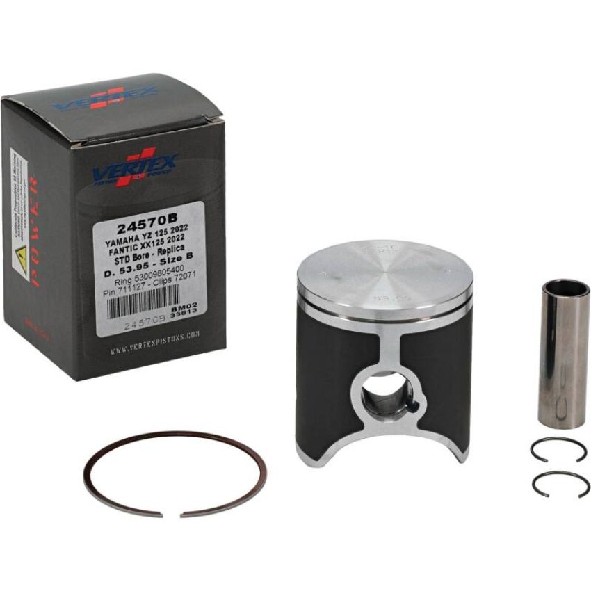 Vertex Pistons 24570B Vertex Piston 2023 Fantic Motor XE 125 125cc Cast Replica Piston Kit