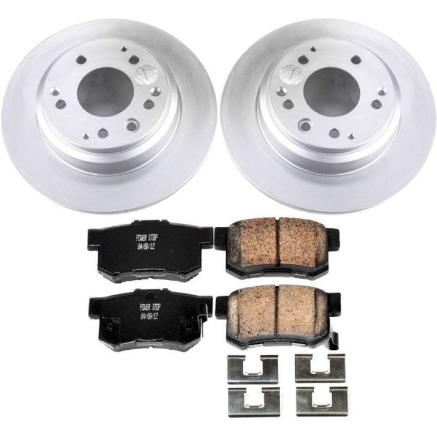 PowerStop CRK3153 Genuine Geomet Coated Rotor and Low-Dust Ceramic Brake Pad Kit