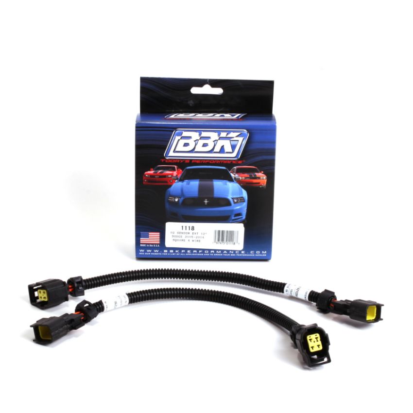 BBK Performance Parts 1118 2005-2024 DODGE FRONT O2 SENSOR EXTENSIONS 4 PIN SQUARE STYLE - 12