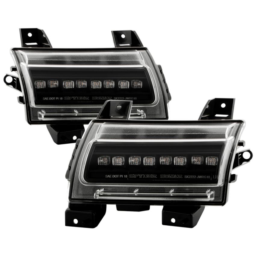 SPYDER 5088543 Front Fender LED Lights - Sequential LED Turn Signal Lights - Black