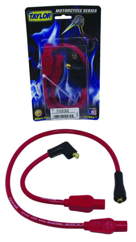 Taylor Cable 10232 Spark Pug Wire Set - 8mm Spiro Pro - Motorcycle