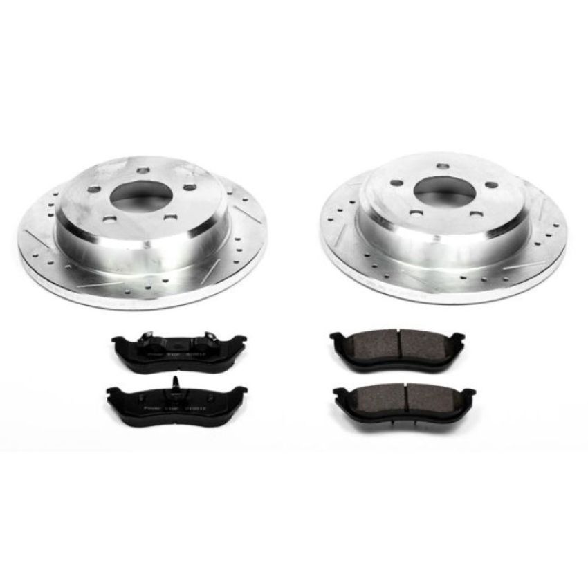 PowerStop K2984 Z23 Daily Driver Carbon-Fiber Ceramic Brake Pad and Drilled & Slotted Rotor Kit