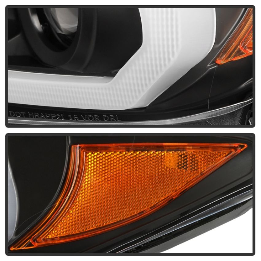 SPYDER 5085818 Projector Headlights - Sequential LED Turn Signal - Black