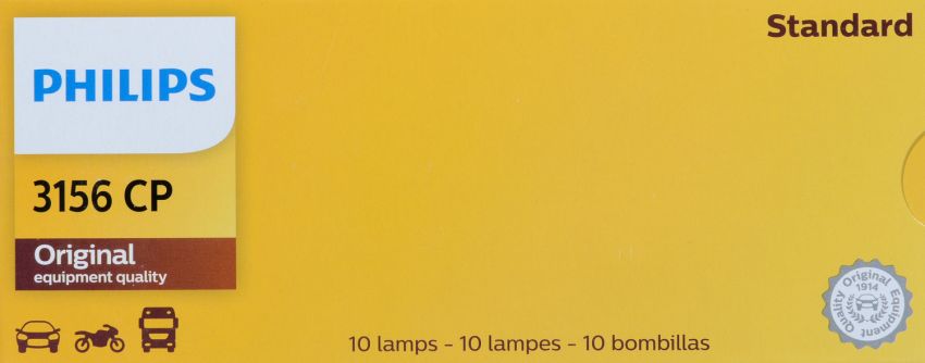 Philips 3156CP Philips Standard Miniature 3156 Pack of 10
