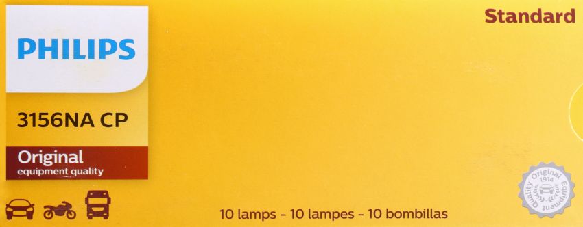 Philips 3156NACP Philips Standard Miniature 3156NA Pack of 10