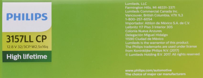 Philips 3157LLCP Philips LongerLife Miniature 3157LL Pack of 10