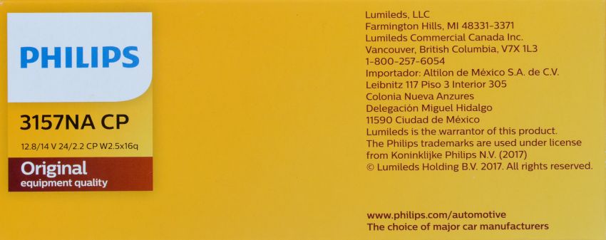 Philips 3157NACP Philips Standard Miniature 3157NA Pack of 10
