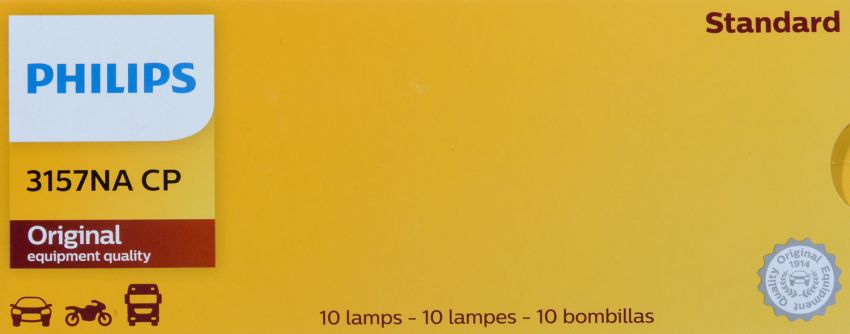 Philips 3157NACP Philips Standard Miniature 3157NA Pack of 10