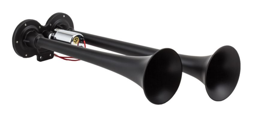 Kleinn Air Horns 102-1 Kleinn Black Dual Horn/ 15In/12.25In - XCR2.0 Coated Zinc Alloy