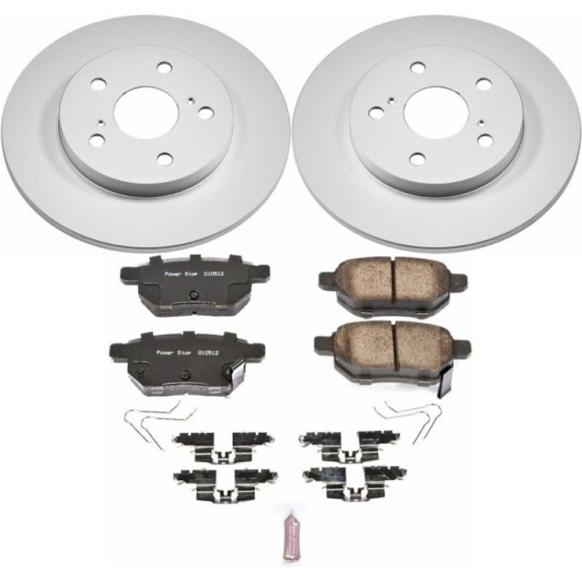 PowerStop CRK7753 Genuine Geomet Coated Rotor and Low-Dust Ceramic Brake Pad Kit