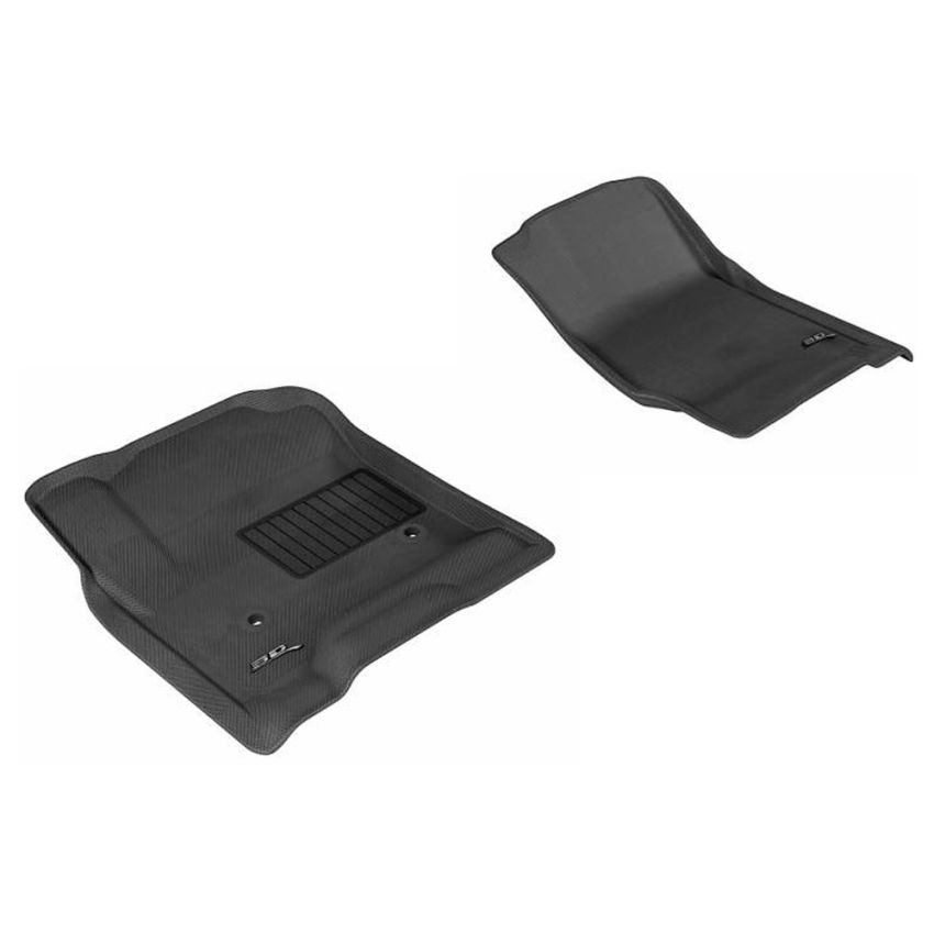 3D MAXpider 2014-2020 Chevrolet Silverado Double Cab/Crew Cab Kagu 1st Row Floormat - Black