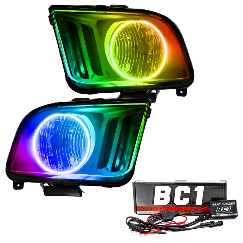 Oracle Lighting 7048-335 2005-2009 Ford Mustang Pre-Assembled LED Halo Headlights