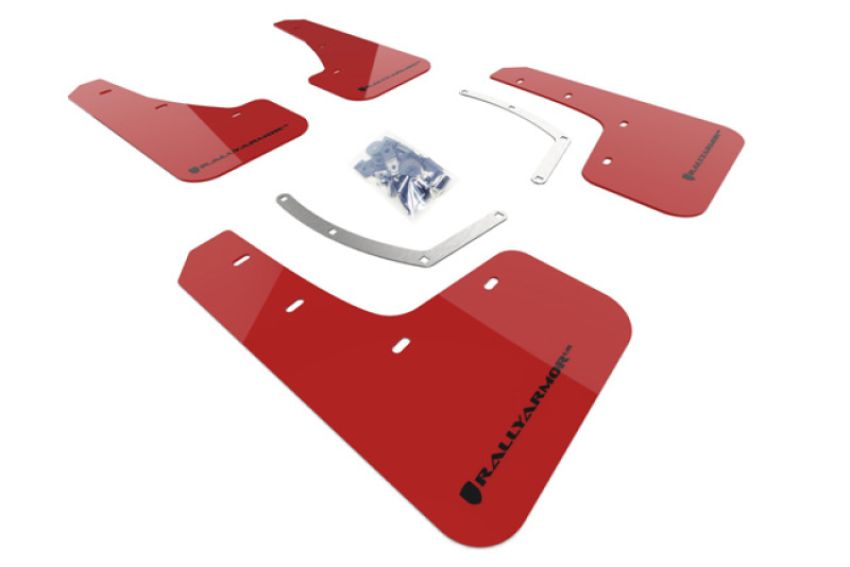 Rally Armor MF49-UR-RD/BLK Red Mud Flap/Black Logo