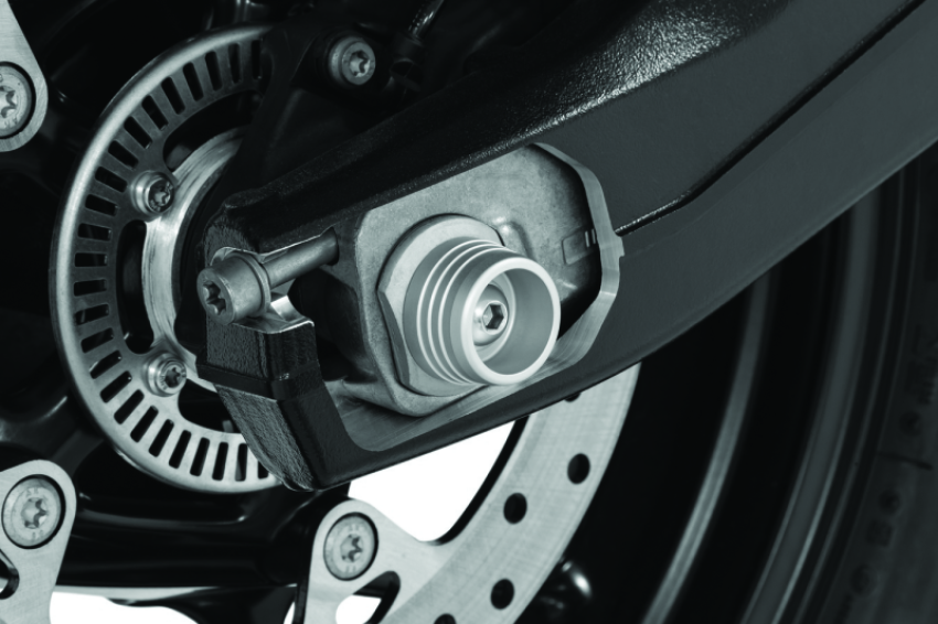 Kuryakyn 3817 Lodestar Rear Axle Slider Silver