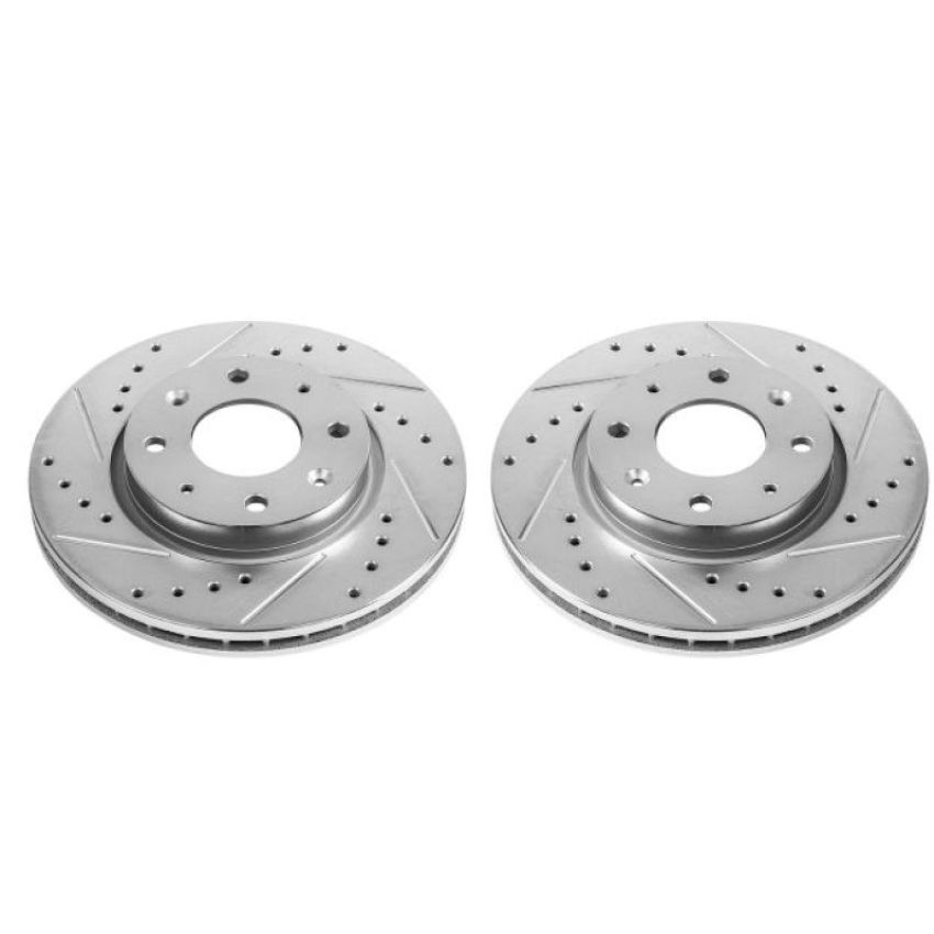 PowerStop JBR1515XPR PowerStop Evolution Performance Drilled, Slotted & Plated Brake Rotor Pair
