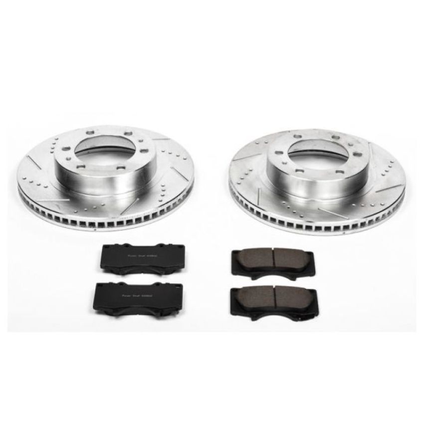 PowerStop K137 Z23 Daily Driver Carbon-Fiber Ceramic Brake Pad and Drilled & Slotted Rotor Kit
