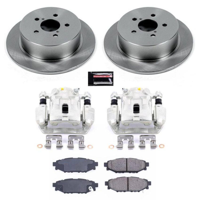 PowerStop KCOE4632 OE Stock Replacement Low-Dust Ceramic Brake Pad, Rotor and Caliper Kit