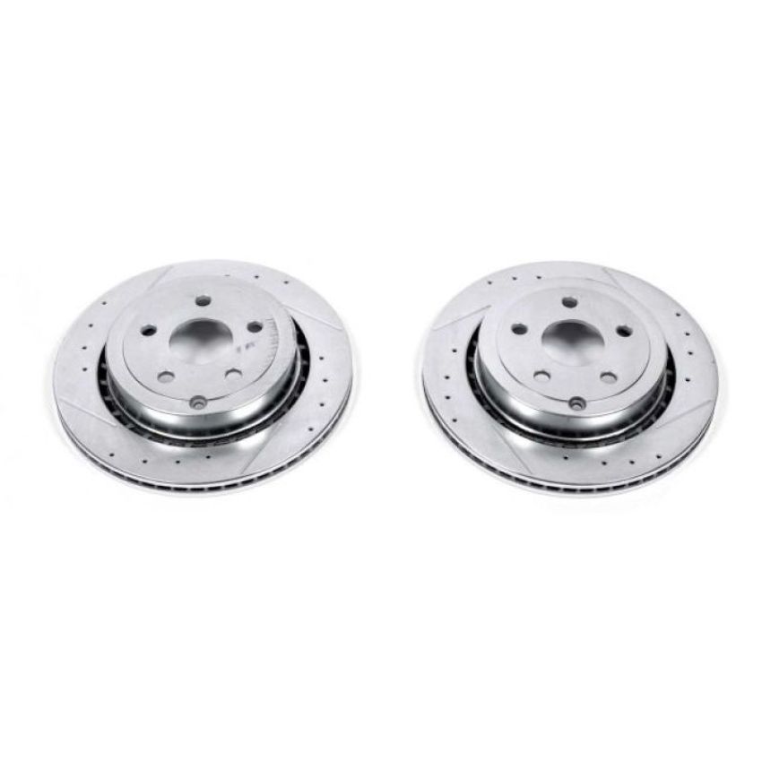 PowerStop AR82137XPR PowerStop Evolution Performance Drilled, Slotted & Plated Brake Rotor Pair