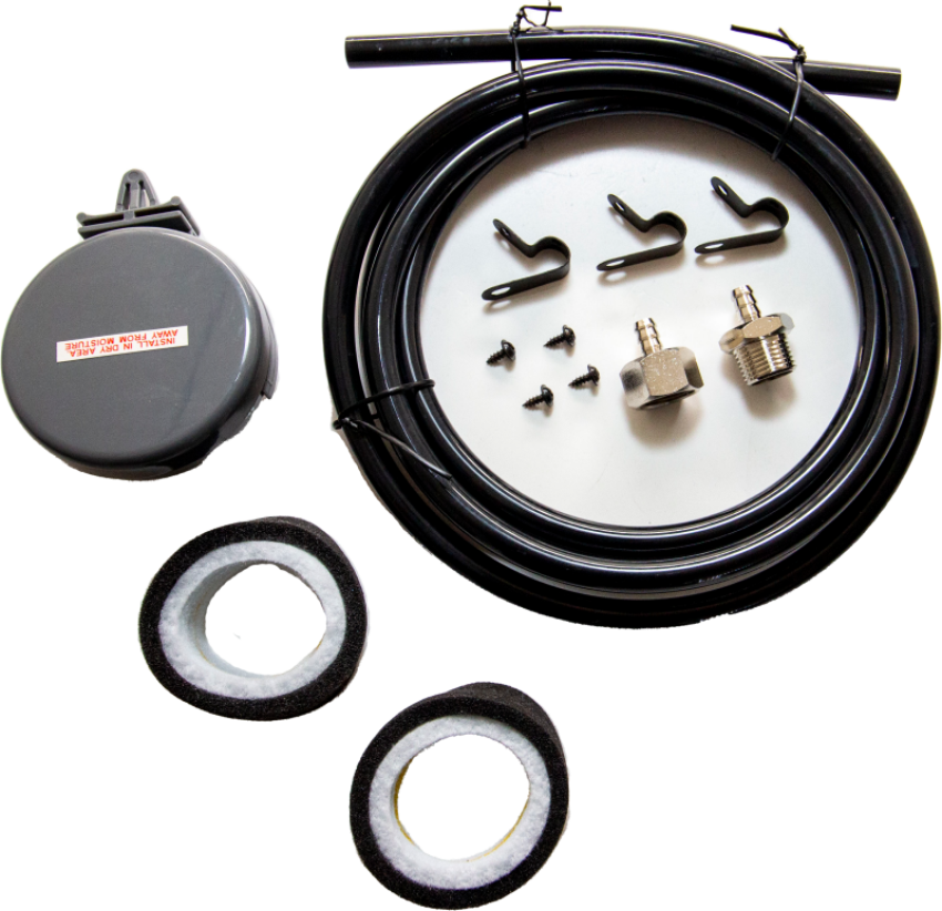 Kleinn Air Horns 6811 Kleinn 3/8In Snorkel Kit w/ Air Filter/ Spare Elements/ / Snorkel Tubing