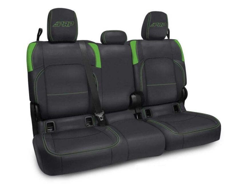 PRP Seats B055-06 PRP Jeep Wrangler JT Rear Bench Covers - with no Armrest - Black/Green