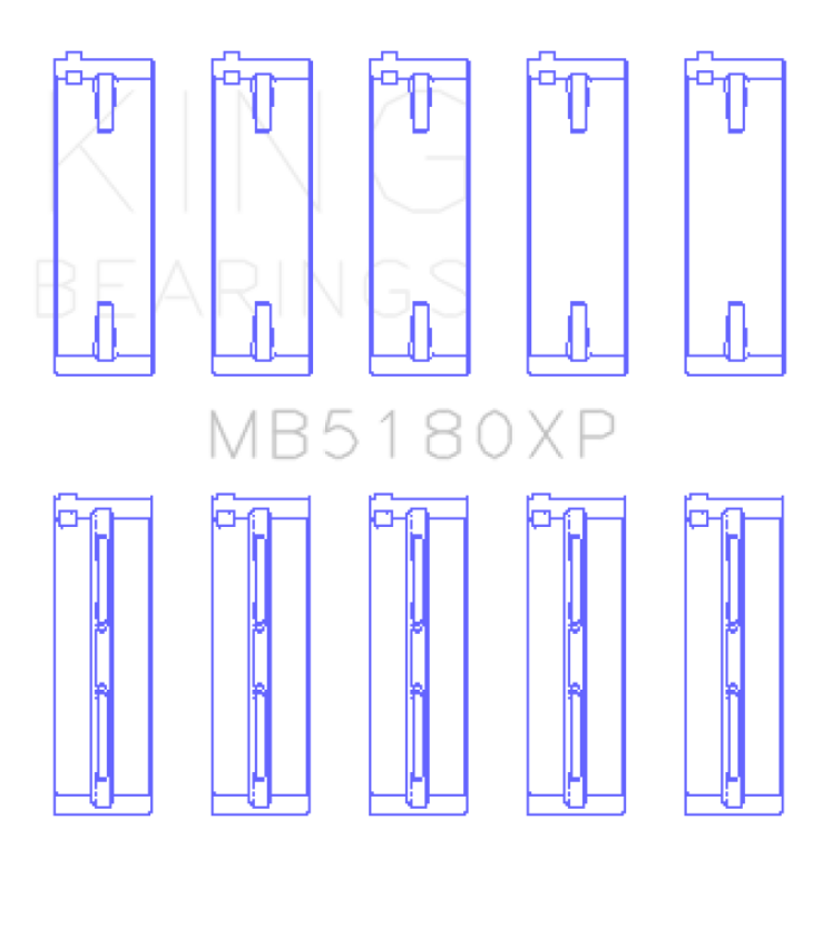 King Renault F8Q/F7R/F8M (Size STD) Performance Main Bearing Set