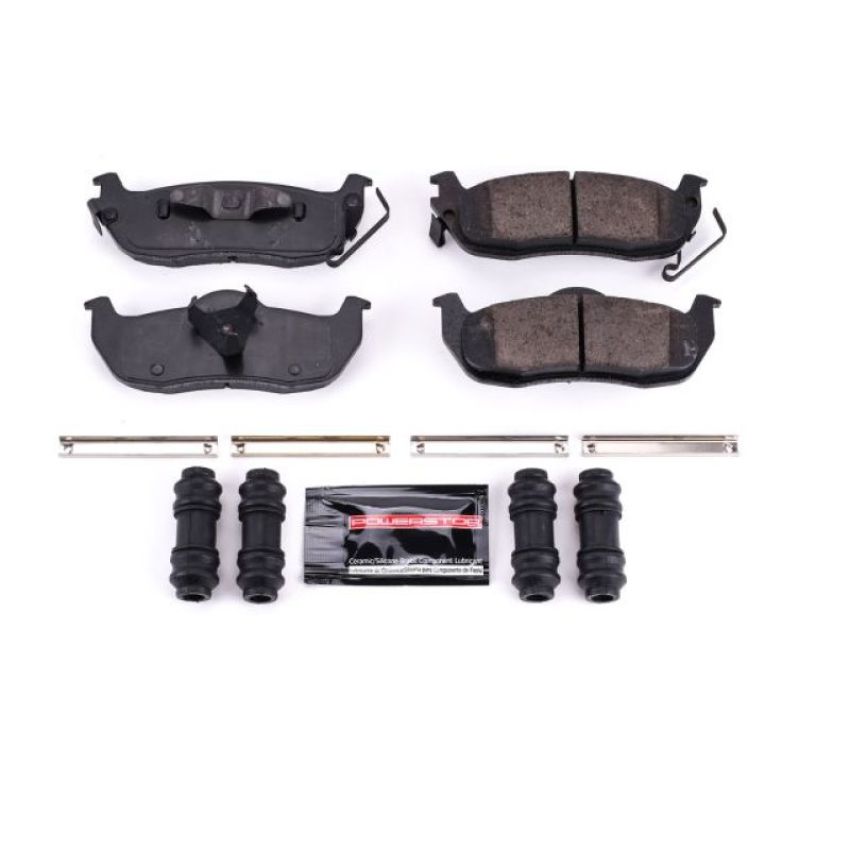 PowerStop Z23-1041 PowerStop - Z23 Daily Driver Carbon-Fiber Ceramic Brake Pads with Hardware Kit
