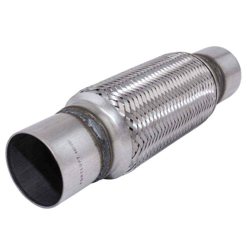 FORTLUFT 4401090 Exhaust Flex Connector with Extension Pipes 2.50''x8.00''x12.00'' Stainless Steel