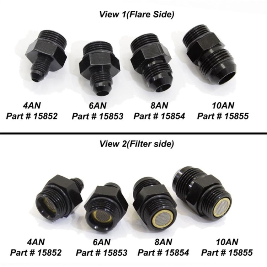 Nitrous Express 15852 4AN to 8AN ORB Filter fitting for Lightning 375