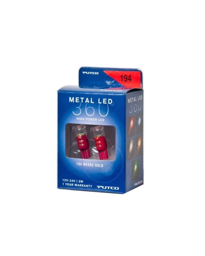 Putco 340194R-360 194 - Red Metal 360 LED