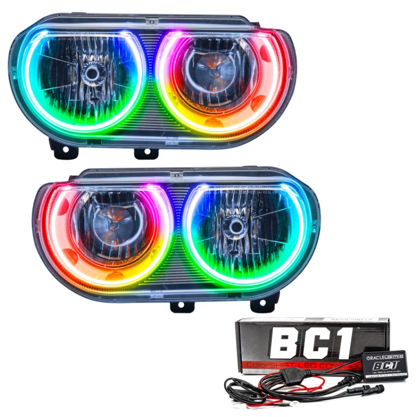 Oracle Lighting 7720-335 2008-2014 Dodge Challenger Pre-Assembled LED Halo Headlights - (Non-HID)
