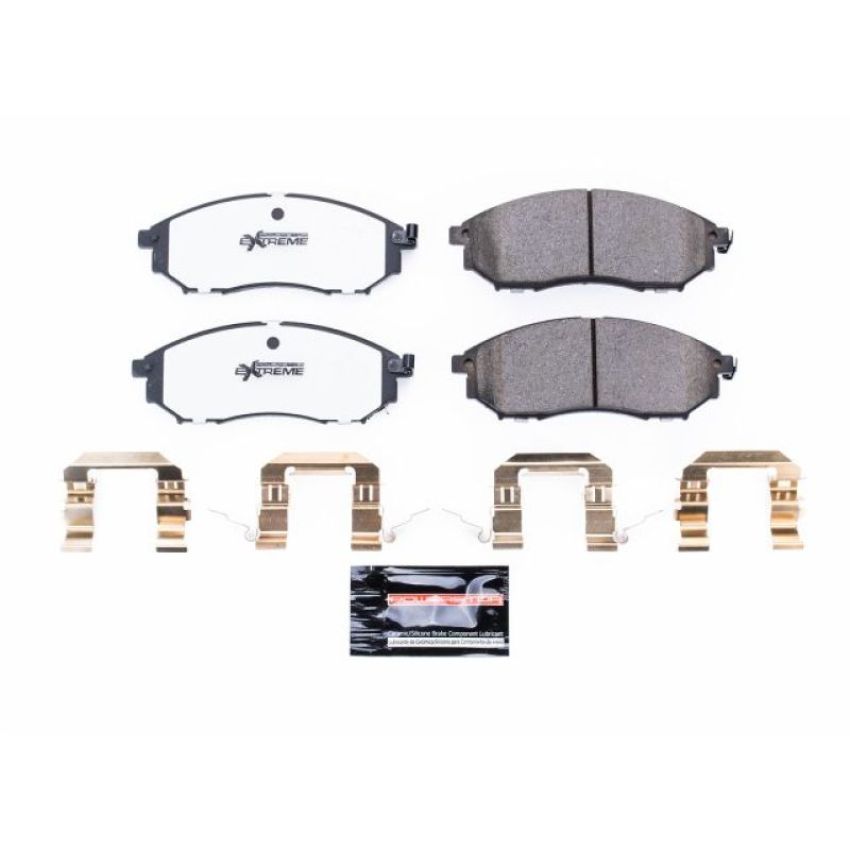 PowerStop Z26-888 PowerStop - Z26 Performance Carbon-Fiber Ceramic Brake Pads with Hardware Kit