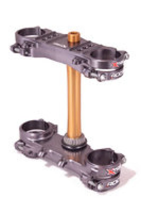 XTrig 501330601301 19+ Suzuki RM-Z 250/ 18+ RM-Z 450 ROCS Tech Triple Clamp 21.5 mm. Offset M12 - Gray