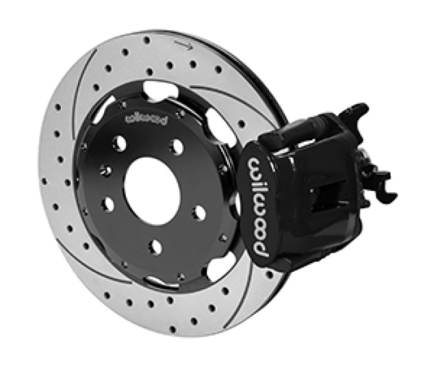 Wilwood 140-14591-D 03-08 Audi A4 Caliper-Combination Parking Brake Rear 12.19 Rotor - Black