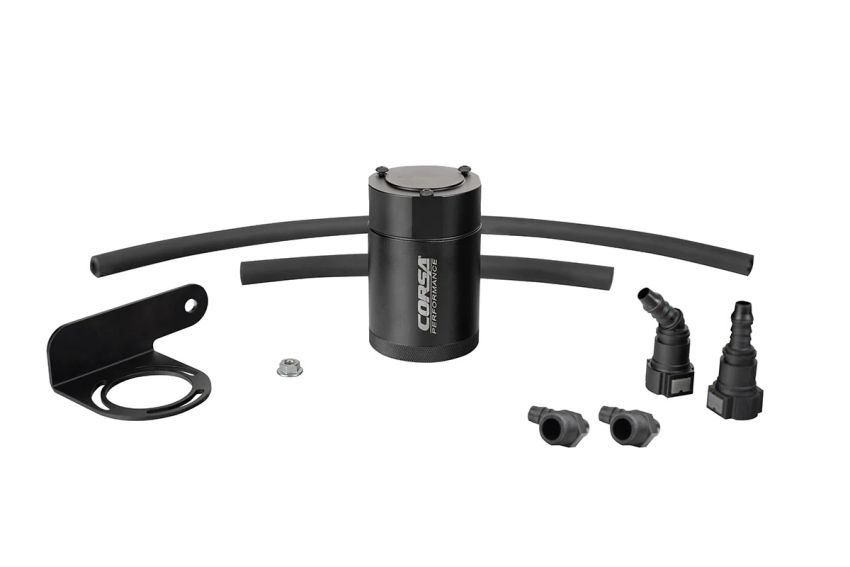 Corsa Performance CC0011 CORSA Performance 3 oz. aluminum oil catch can with mounting bracket