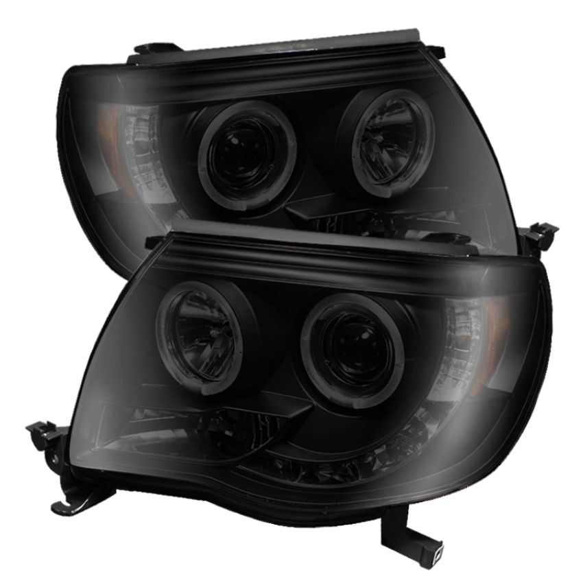 SPYDER 5078650 Projector Headlights - LED Halo - Black Smoke
