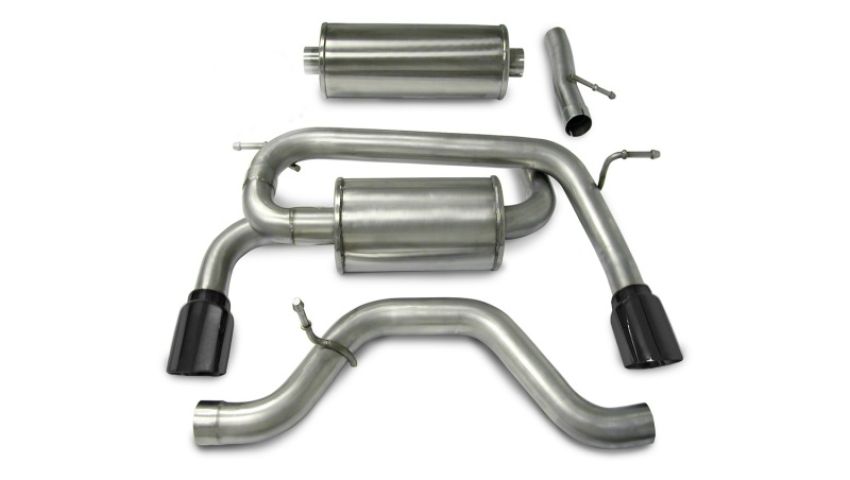 CORSA Performance 14212BLK Corsa 2006-2008 Hummer H3 3in Cat-Back Dual Rear w Single 4in Black Pro-Series Tips