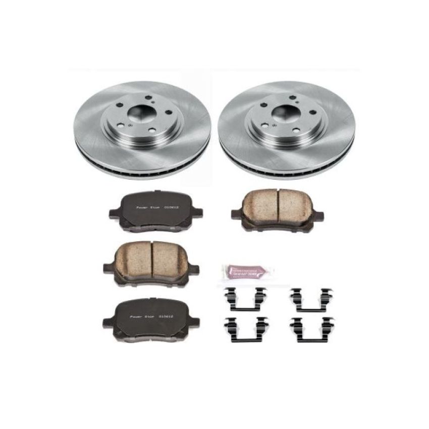 PowerStop KOE1135 OE Stock Replacement Low-Dust Ceramic Brake Pad and Rotor Kit