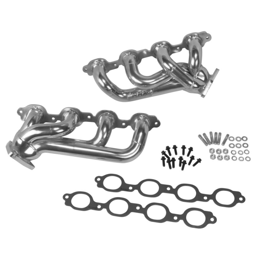 BBK Performance Parts 40470 2014-18 Chevy GM Truck 5.3L 6.2L 1-3/4 Shorty Headers (POLISHED SILVER CERAMIC)