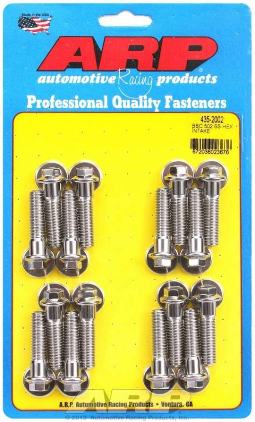 ARP ARP435-2002 BBC S/S Intake Bolt Kit - 6pt. 502