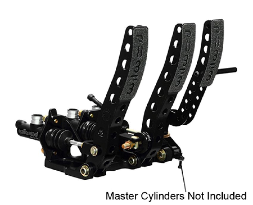 Wilwood 340-12411 Pedal Assembly Floor Mount-Brake Clutch & Throttle w/ Throttle Linkage