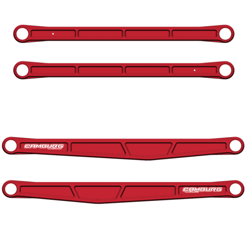 Camburg CAM-120033-RED Ford Raptor 21-23 KINETIK Series Rear Billet Trailing Arm Kit (Red)