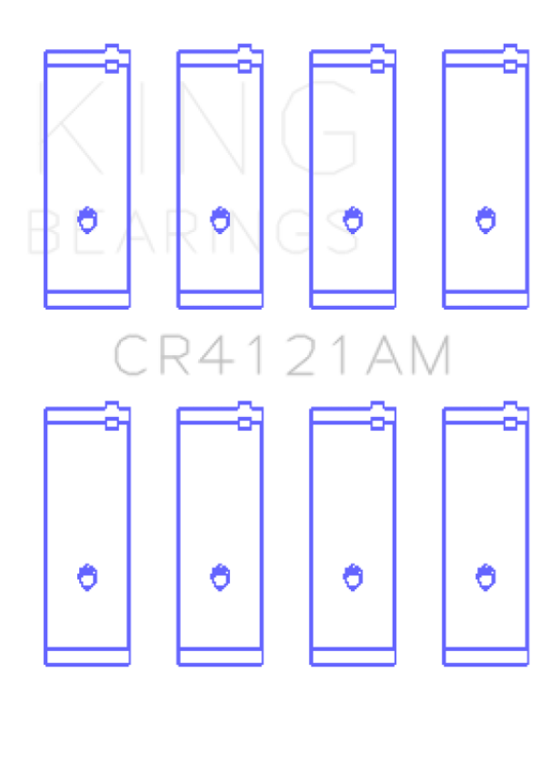 King Engine Bearings CR4121AM0.75 Toyota 7Afe/DOHC (Size +0.75mm) Connecting Rod Bearing Set