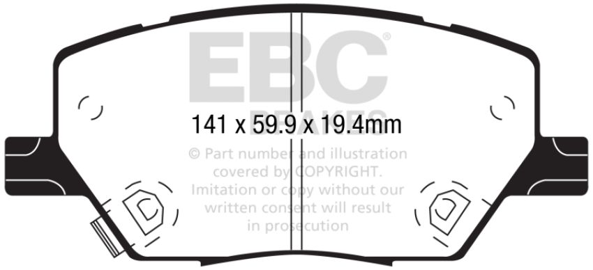EBC Brakes DP42239R Yellowstuff Street And Track Brake Pads