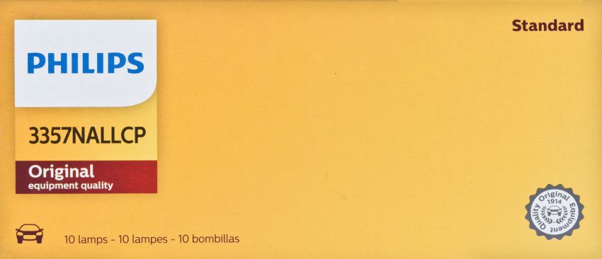 Philips 3357NALLCP Philips LongerLife Miniature 3357NALL Pack of 10