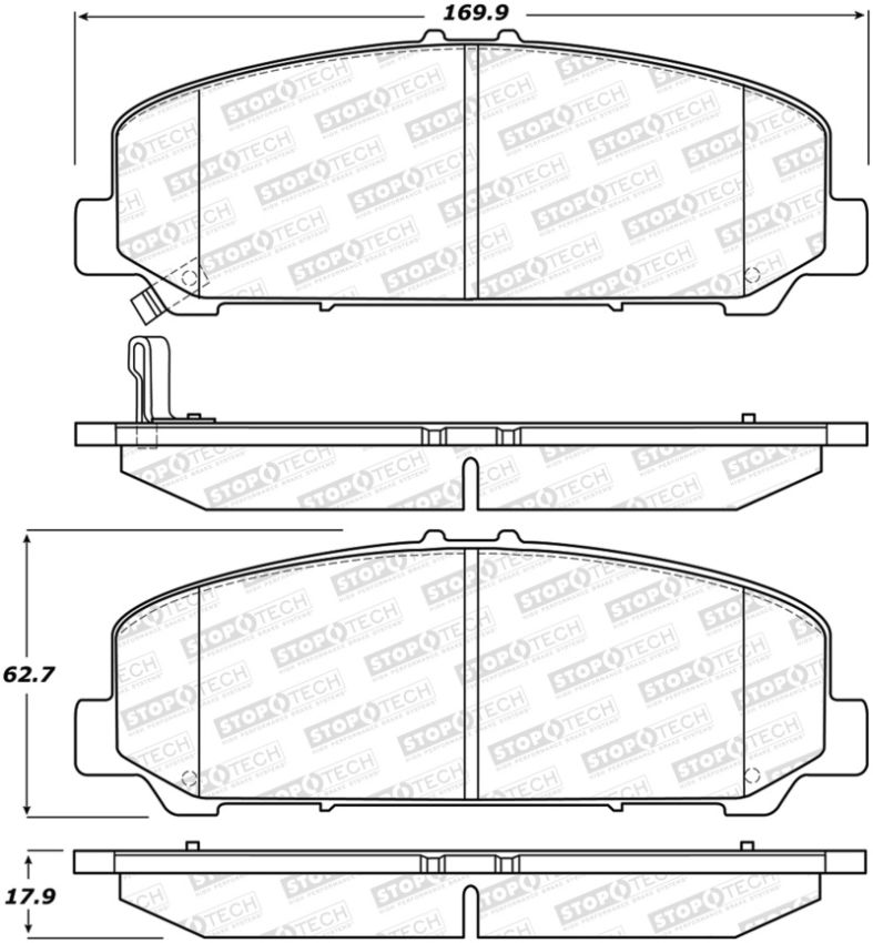 Stoptech 308.12860 Street Brake Pads
