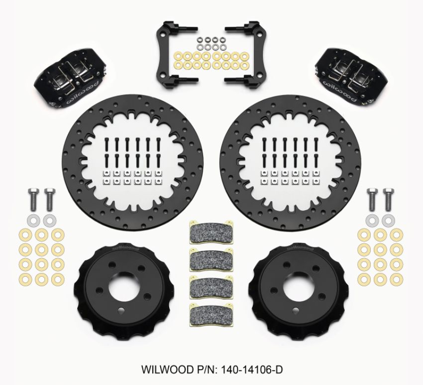 Wilwood 140-14106-D Dynapro Radial Rear Drag Kit 12.90in Drilled 2015-Up Mustang