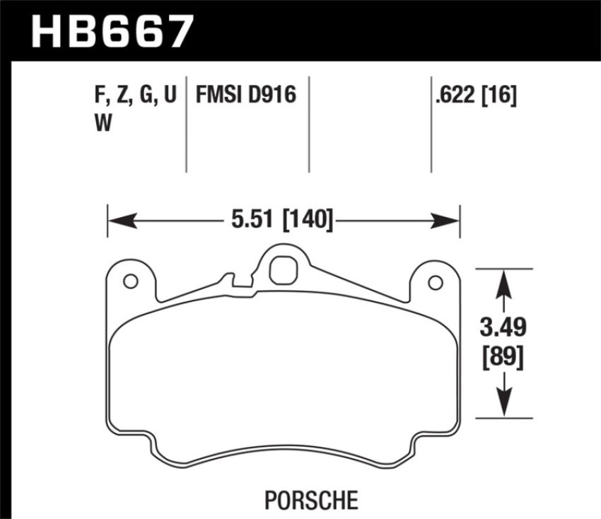 Hawk Performance HB667F.622 HPS Disc Brake Pad