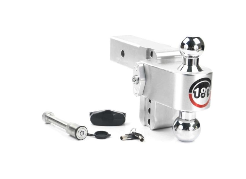 Weigh Safe CTB4-2.5-KA 180 Hitch 4in Drop Hitch & 2.5in Shank (10K/18.5K GTWR) w/WS05 - Aluminum